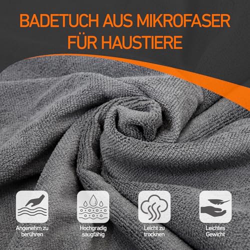 Bademantel Hund Klein, Hundebademantel Kleine Hunde,Hund Bademantel,Mit Klettverschluss, Gute Wasseraufnahmewirkung (S-Größe)