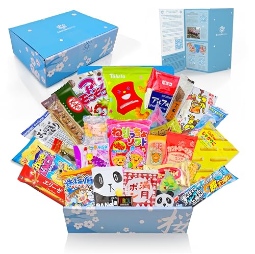 Japanese Snacks & Candy Dagashi with English Pamphlet 30 Pieces Custom Gift Set (Box)