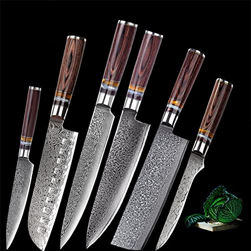 Set Cuchillos Cocina 6 Piezas Acero Inox