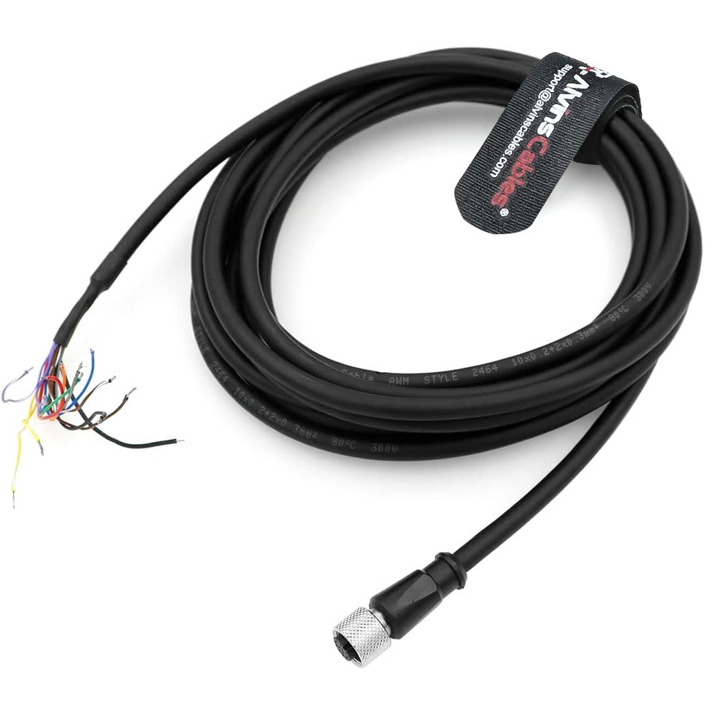 Amazon.com : Alvin's Cables M12 A-Code 12 Pin Female to Open End