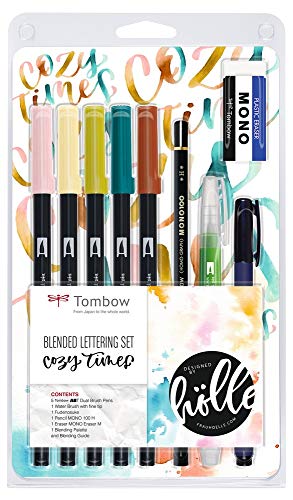 Set Blended Lettering Tombow BS-FH1 feutres pinceaux pour calligraphie sans bavure ni transparence