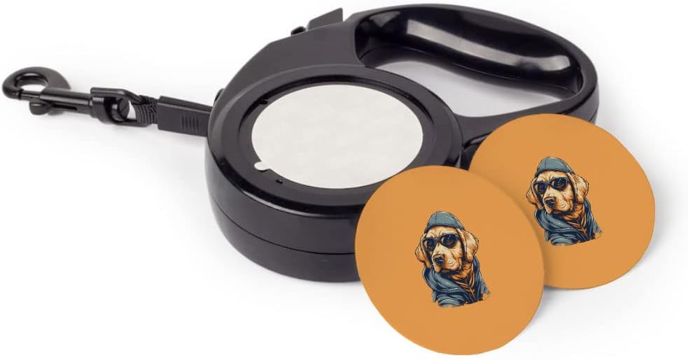 Funny Dog Retractable Pet Leash - Dog Art Leash - Print Dog Leash - 197 inches