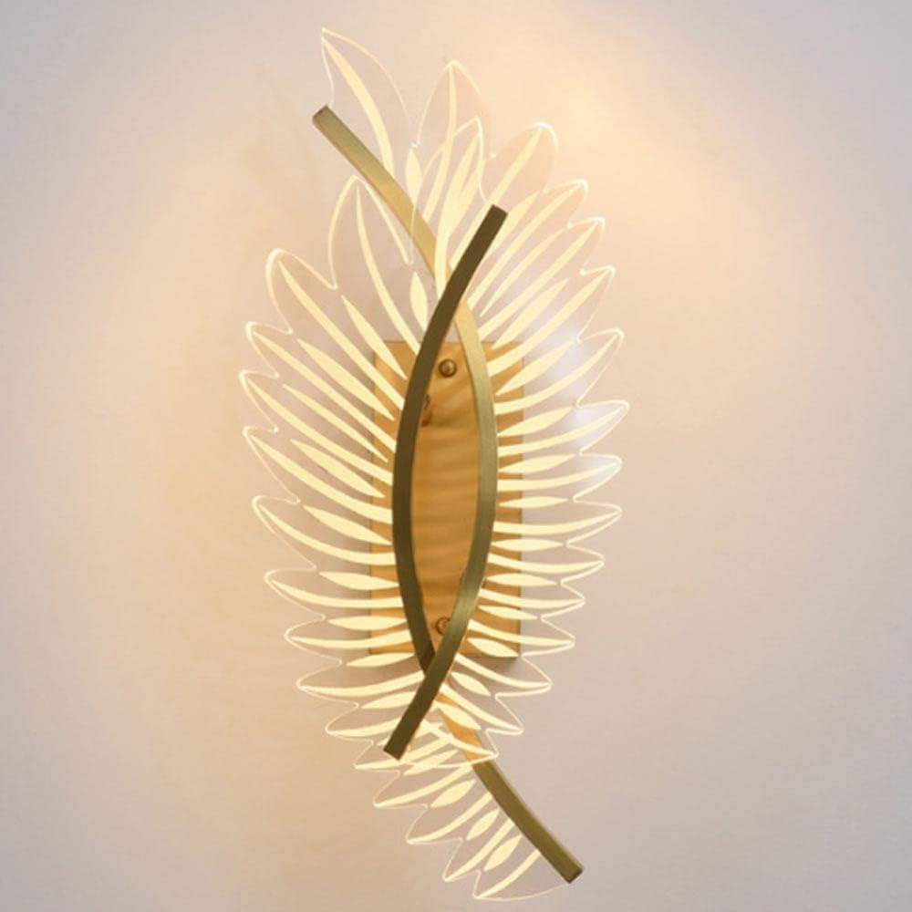 CWCQGH Wall Lamps Sconces Modern Gold Bedside Copper Light Fixture Bathroom Vanity with Clear for Bedroom