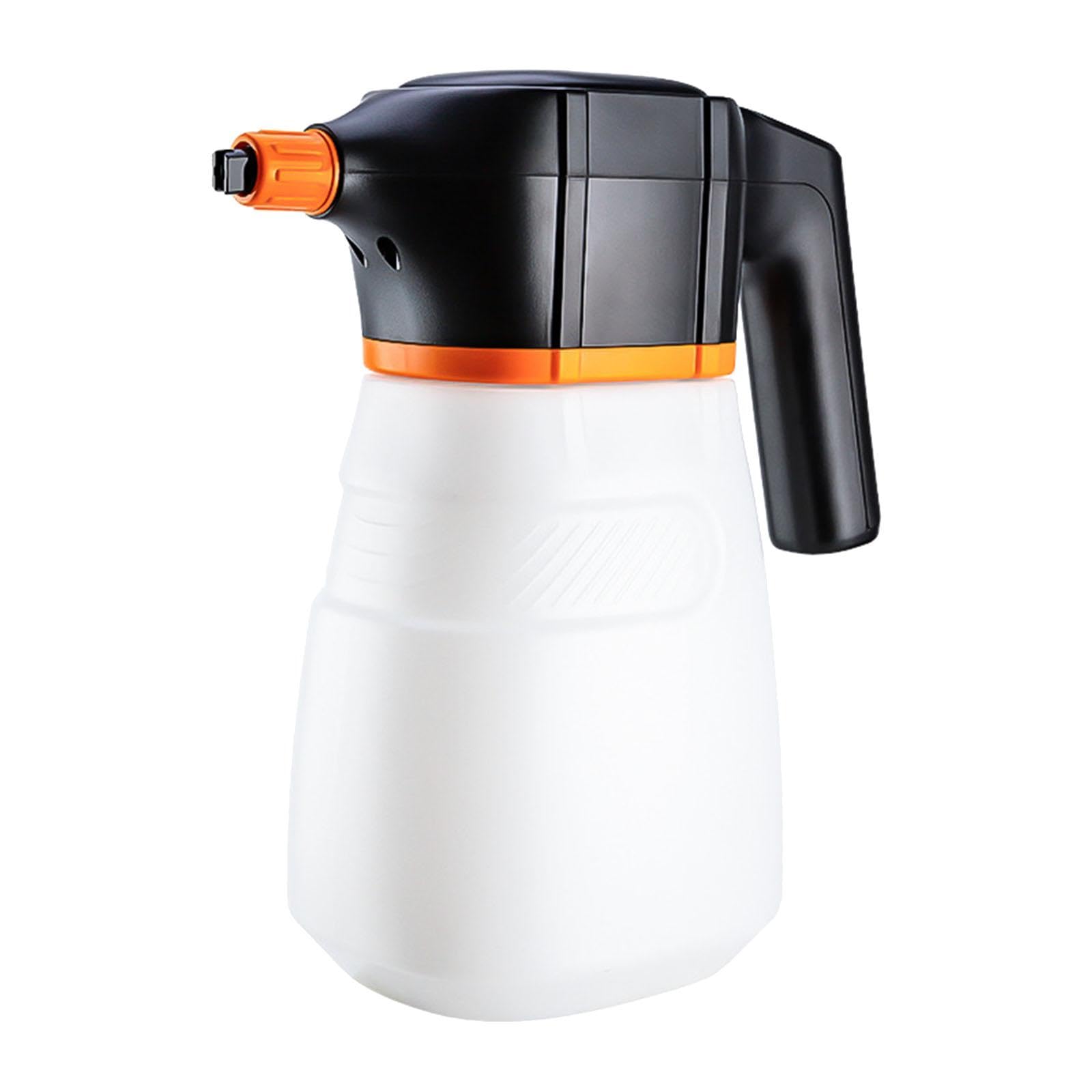 Spruzzatore di Schiuma Elettrico, Spruzzatore Pressurizzato, Spruzzatore Professionale Portatile da 2 Litri per Detailing, Pulizia E Cura Dell'aut, Bianco Arancione