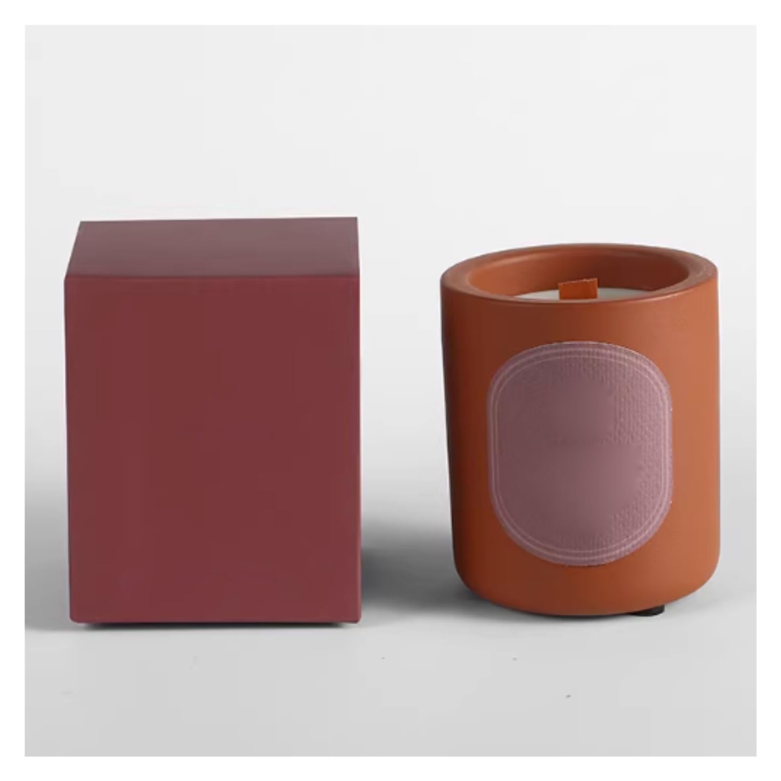 Exquisite Ceramic Candles Made with Soy Wax and Essential Oils Reusable Scented Candle Highly Scented for Bedroom Office Mellow(Brown)