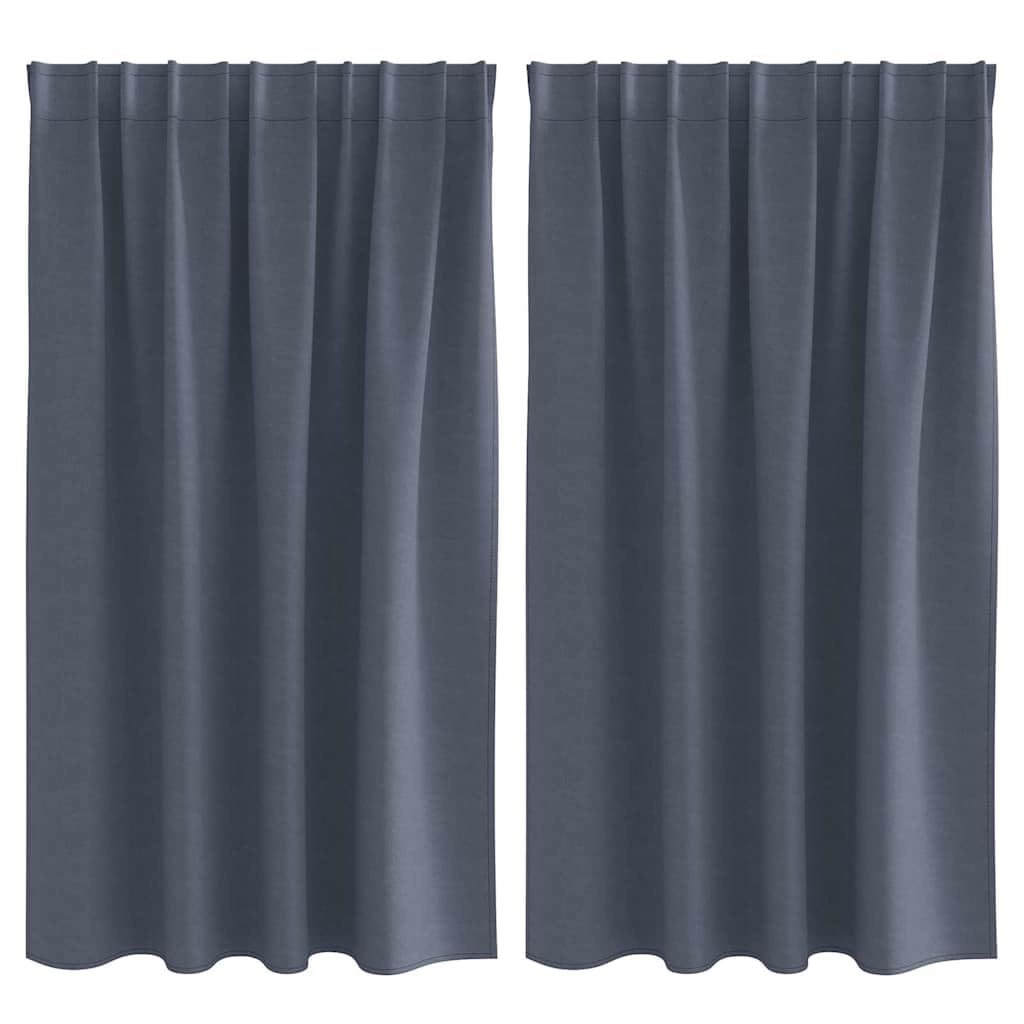 Rideau occultant contre la lumière pour chambre lot de 2 anthracite