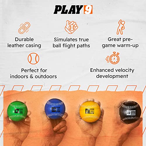 Play 9 Weighted Softballs For Pitching (Leather Set Of 4) Size Of Softballs #TOP3