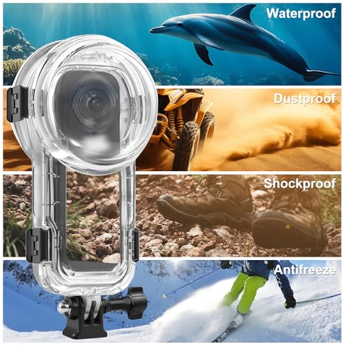 Image of 60M /196FT Invisible Diving Case for Insta360 X5 Underwater Waterproof Case Housing Shell for Insta 360 x5 Action Camera Protective Cover Accessories for Diving Surfing Swimming Skiing