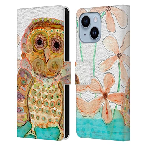 Coque en Cuir Wyanne Hibou De Bébé Hibou pour iPhone 14 Plus poétique