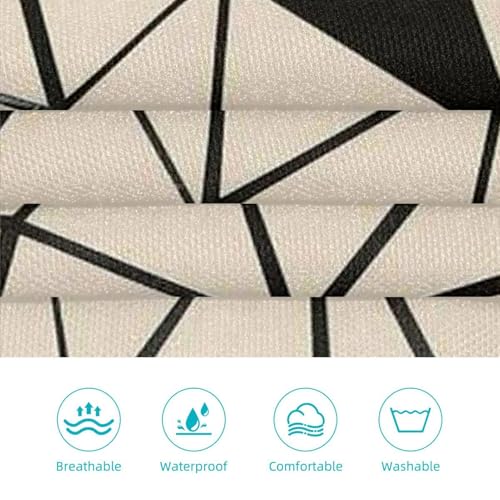 Tablier de serveuse avec 4 broches et motifs géométriques multicolores One Size - 3