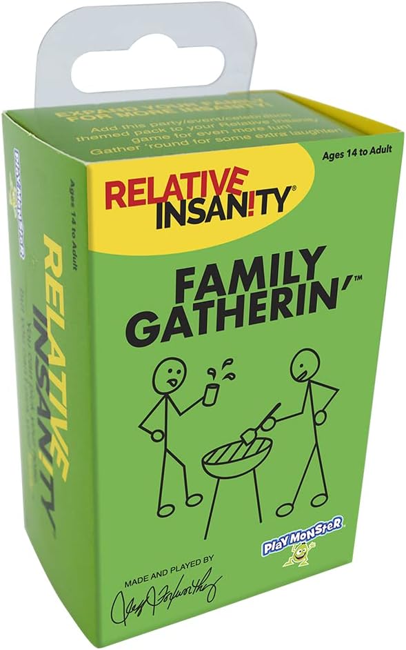 Relative Insanity — Family Gatherin' — Laugh-Out-Loud Party Game All About Family — Ages 14+