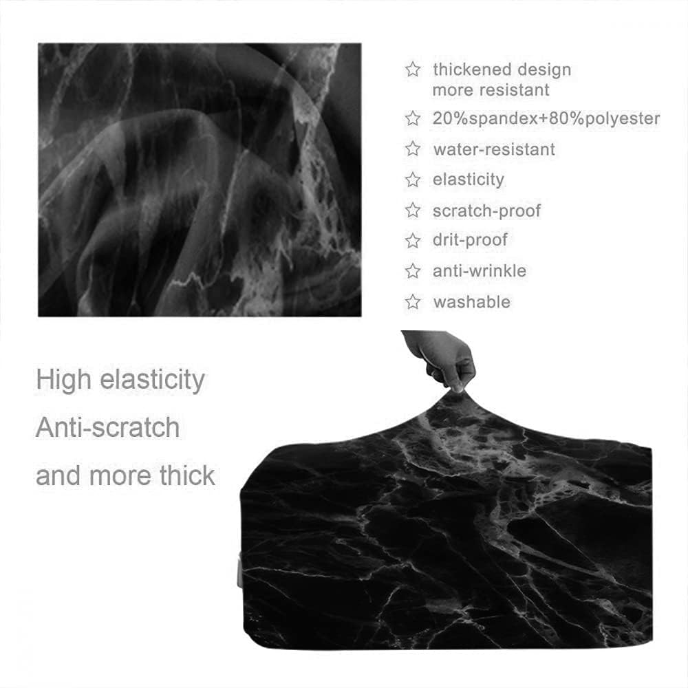 review Wondertify Black Marble Suitcase Cover Luxury Dark Rock Smooth Surface Travel Elastic Protective Washable Suitcase Protector Fits 25 To 28 Inch