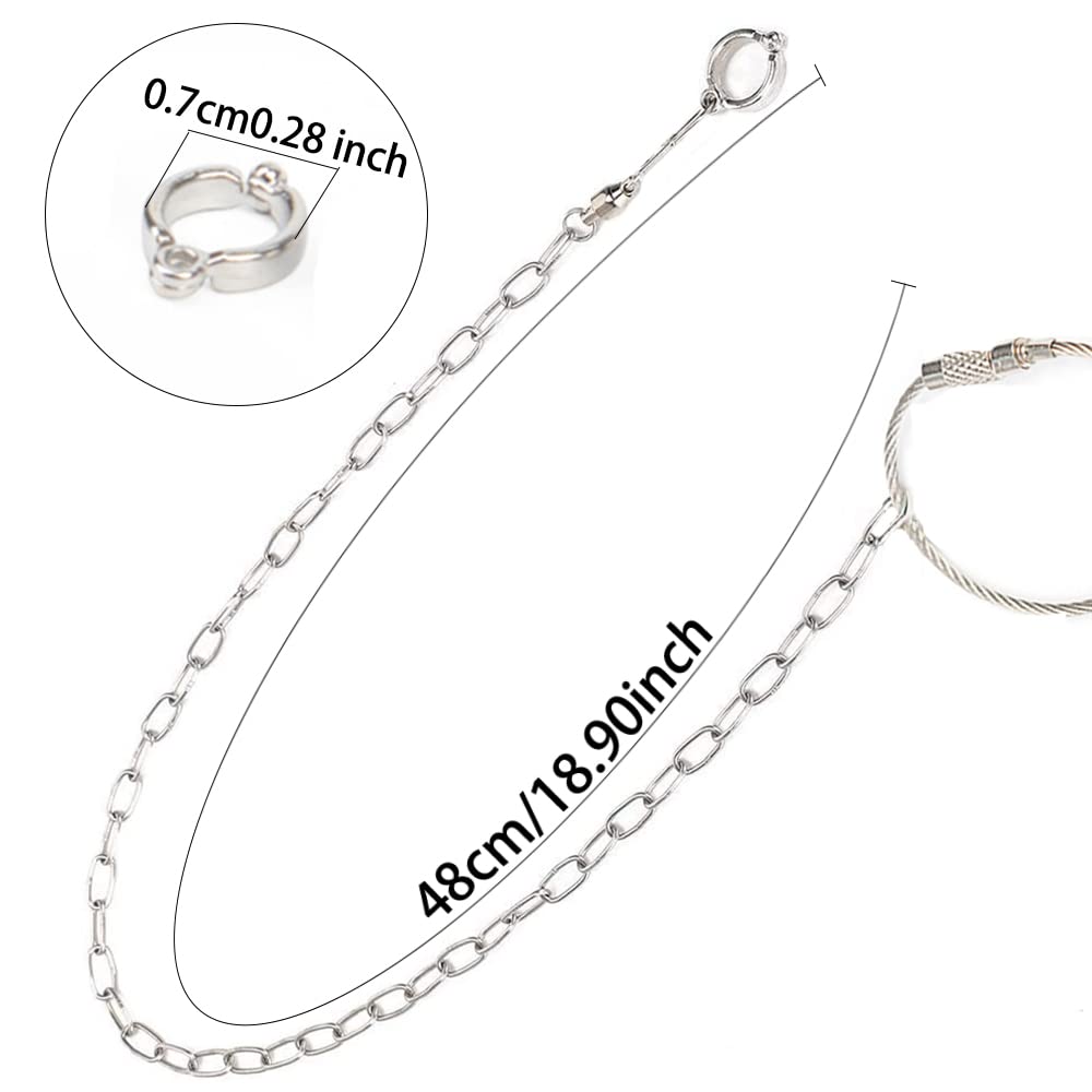 XUSUD Bird Foot Rings Stainless Steel Split Bird Rope Rings Anti-bite Bird Training Chains for Parrot or Starling Bird Pets - Image 2