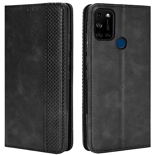 HualuBro Etui Coque pour Wiko View 5 Case, Coque Wiko View 5 Plus, Etui Housse en Cuir de Protection Portefeuille Magnétique Antichoc Flip Cover Case pour...