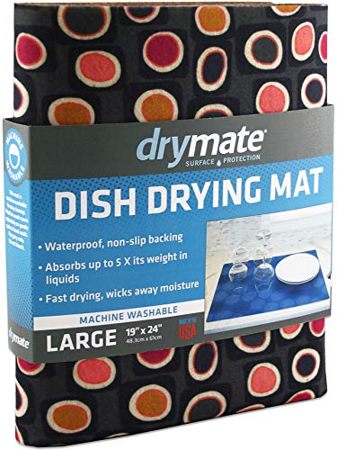 Drymate Dish Drying Mat, Premium XL Size (19" x 24"), Kitchen Dish Drying