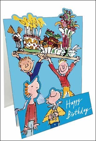 Woodmansterne Quentin Blake Boy pop up biglietto