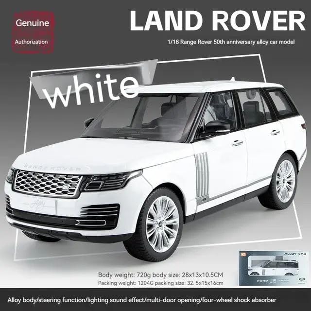 Image of DREAMY DEN Range Rover SUV 1:32 Scale Die-Cast Metal Toy Car with Pull Back Action, Light & Sound, Openable Doors, Alloy Body Toy for Kids & Collectors (Multicolour)