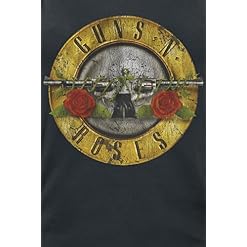 Guns N’ Roses Balle Usée Femme Top Noir Regular/Coupe Standard - Les Beatles, Paul McCartney, John Lennon, RIngo Starr, George Harrison Guns N' Roses Balle Usée Femme Top Noir Regular/Coupe Standard – Image 3