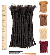DAIXI 0.6cm and 0.4 0.8cm Options Thickness 6-18 Inch 30 Strands 100% Real Human Hair Dreadlock E...