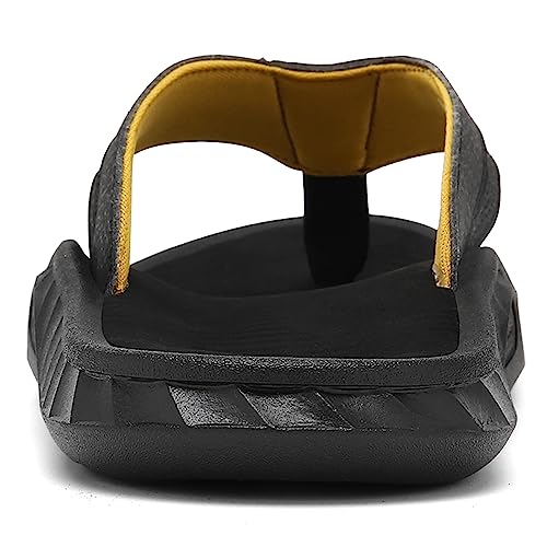 ChayChax Men's Flip Flops Arch Support Beach Sandals Outdoor Sport Thong Sandal with Soft Footbed4