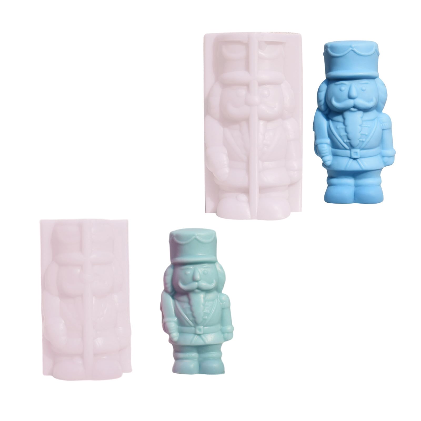 2 stampi in silicone a forma di soldato per realizzare sapone, cioccolato, fondente, caramelle, dessert, torte