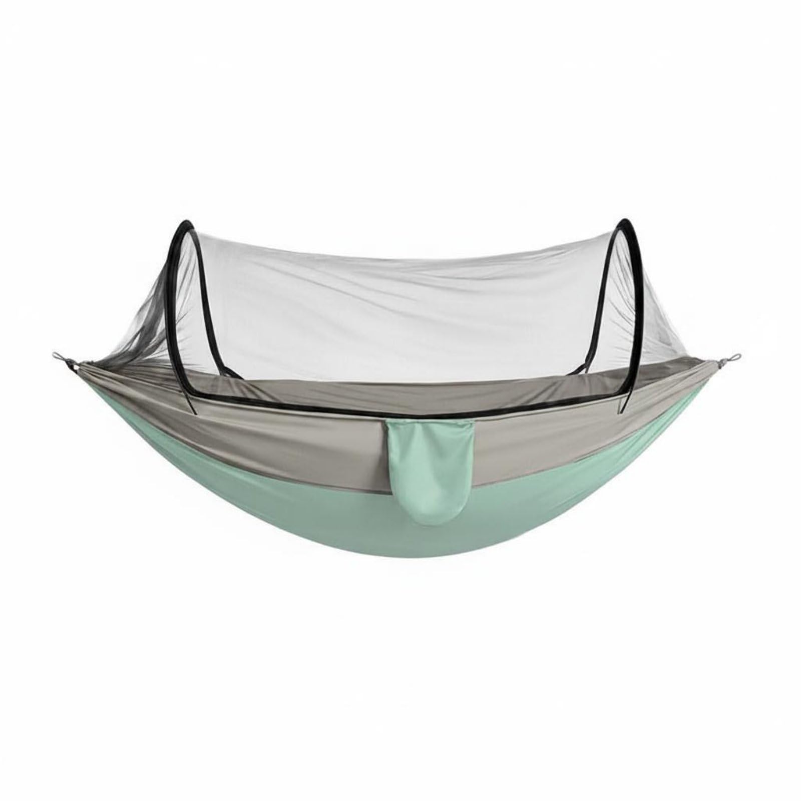 Thickened Material Bug Net Swinging Bed Reinforced Stitching Anti-Tip Swinging Bed Bed Breathable Mesh Hanging Bed Net Comfortable Lounging for Adults, Kids, Indoor, Rime Green Single-image-13