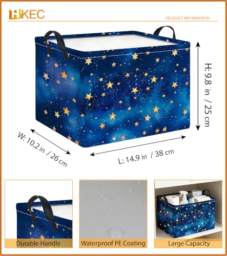 Image of Rectangle Storage Bin,Gift Basket,Room Decor(Sky)