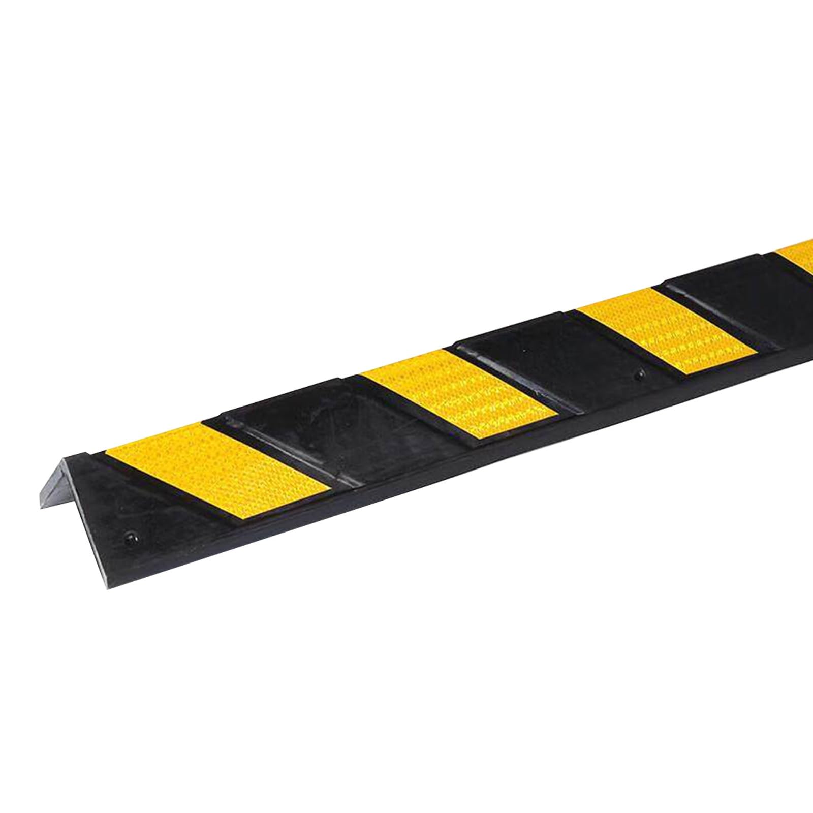 Amarillo y Negro Protector Pared Garaje, Material de Goma Reflectante Protector Columnas Garaje, Apto para Garajes Interiores y Aparcamientos Exteriores(80x10x1cm)