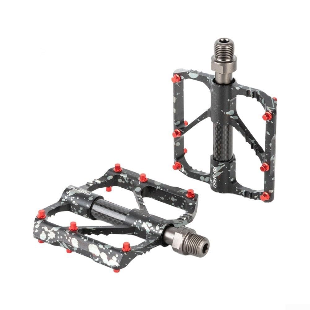Pedales de bicicleta de aleación de aluminio con rodamientos sellados para ciclismo de carretera MTB, plataforma ancha, diseño plano antideslizante, 9,8 x 9,4 cm