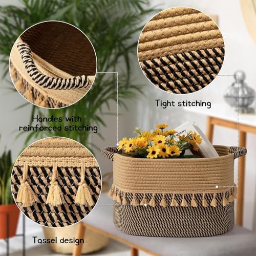 Panier de rangement en coton pour placards et linge de maison - 7