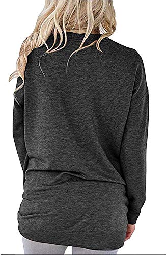 Akihoo Womens Casual Long Sleeve Tunic Tops Crew Neck Shirt Blouses2