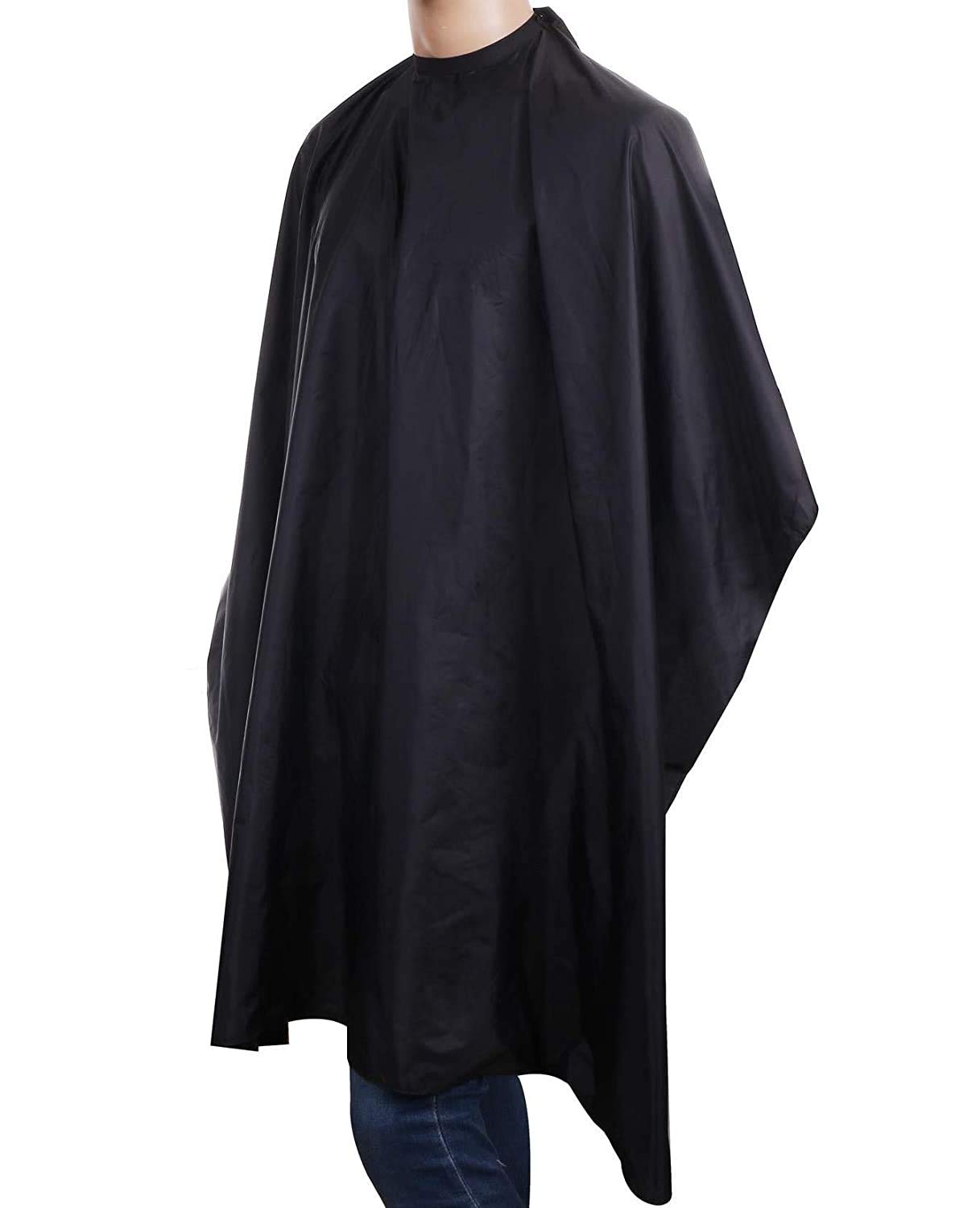 Salon Essentials Salon Essentials Waterproof Professional Barber Cape With Snap Closure 100% Nylon Comfortable Material Black - 50" x 60" (1 Pack)
