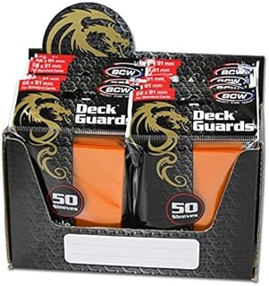 BCW 500 Premium Orange Double Matte Deck Guard Sleeves [Display Bundle - 10 Packs of 50 Sleeves]
