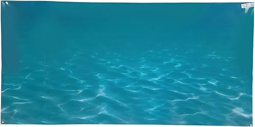 Miniatura 1 de Póster de acuario, adhesivo autoadhesivo 3D de fondo de pecera, calcomanía de acuario de PVC para pecera decorativa (24.0 x 16.1 in)
