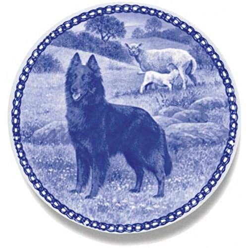 Belgian Groenendael Dog Porcelain Plate For all Dog Lovers Size 7.61 inches