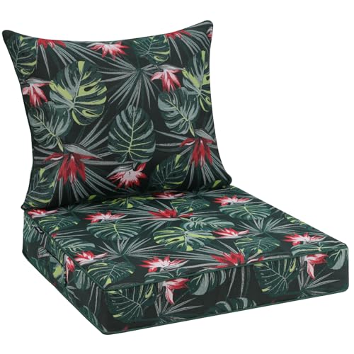 Image of Favoyard Outdoor Deep Seat Patio Cushions Set, 24 inch x 24 inch, Rainproof, Garden