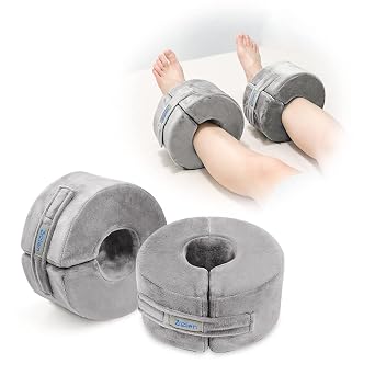 Zelen Foot Support Pillow Ankle Foot Elevation Pillow Heel Protector for Sleeping Ankle Wedge Protector Bed Pain Cushion Foot Rest Pillow Support Leg Ankle Cushion Medium, 1 Pair