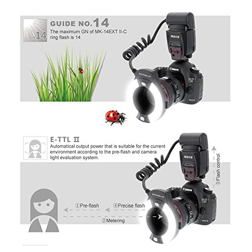 Meike Macro Ring Lite Flash Light For Canon Eos 5D Mark Ii Eos 6D Eos 7D Eos 70D Eos 60D Eos 60Da Eos 700D 650D 600D 400D 350D #TOP3