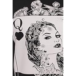 Ro Rox T-Shirt Noir Top en Wicca Coton Gothique Imprimé Déesse - Les Beatles, Paul McCartney, John Lennon, RIngo Starr, George Harrison Ro Rox T-Shirt Noir Top en Wicca Coton Gothique Imprimé Déesse – Image 4