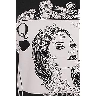 Ro Rox T-Shirt Noir Top en Wicca Coton Gothique Imprimé Déesse - Les Beatles, Paul McCartney, John Lennon, RIngo Starr, George Harrison Ro Rox T-Shirt Noir Top en Wicca Coton Gothique Imprimé Déesse – Image 4