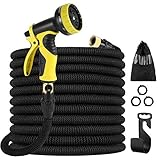 Akarden Garden Hose, 50ft Expandable Hose, Flexible Water Hose with 9 Function Spray Nozzle, Best Choice for Watering Outdoor Lawn