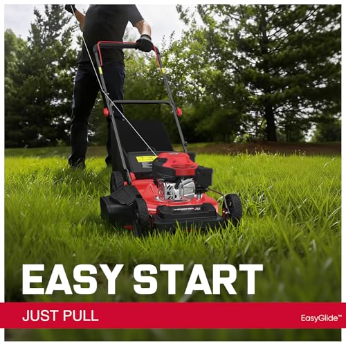 Image of PowerSmart 21-Inch 144cc 3-in-1 Push Lawn Mower Gas Powered with Cover