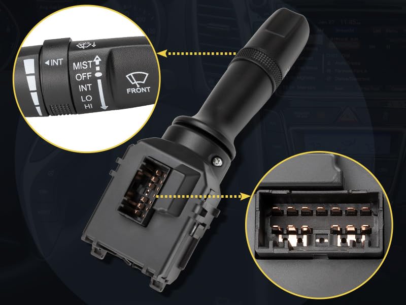 Windshield Wiper Switch For Hyundai Accent 2005-2012 & Kia Rio 2005-2011 – 10-Pin, Replaces 93420-1G011