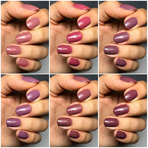 BORN PRETTY UV Nagellack Set Rot, 6 Farbe 10ml Gel Nagellack Set Shellac Nagellack UV LED Nagellack Langlebig Gesund… – Bild 7