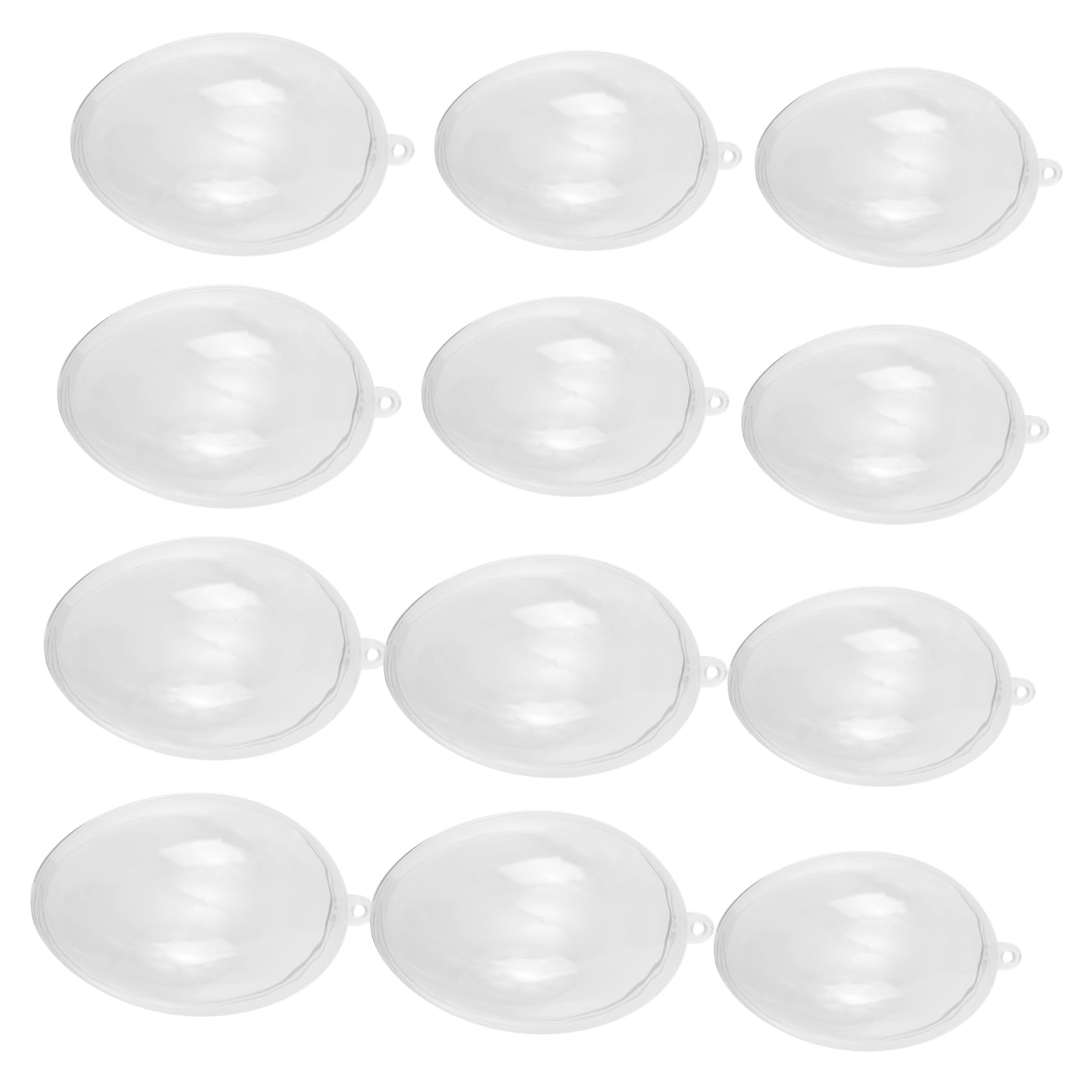ORFOFE 12St Transparente Osterei Kasten 8,0 X 5,9Cm Kunststoffornamente Wiederverwendbare Hängedeko für Feste Partys und Zuhause