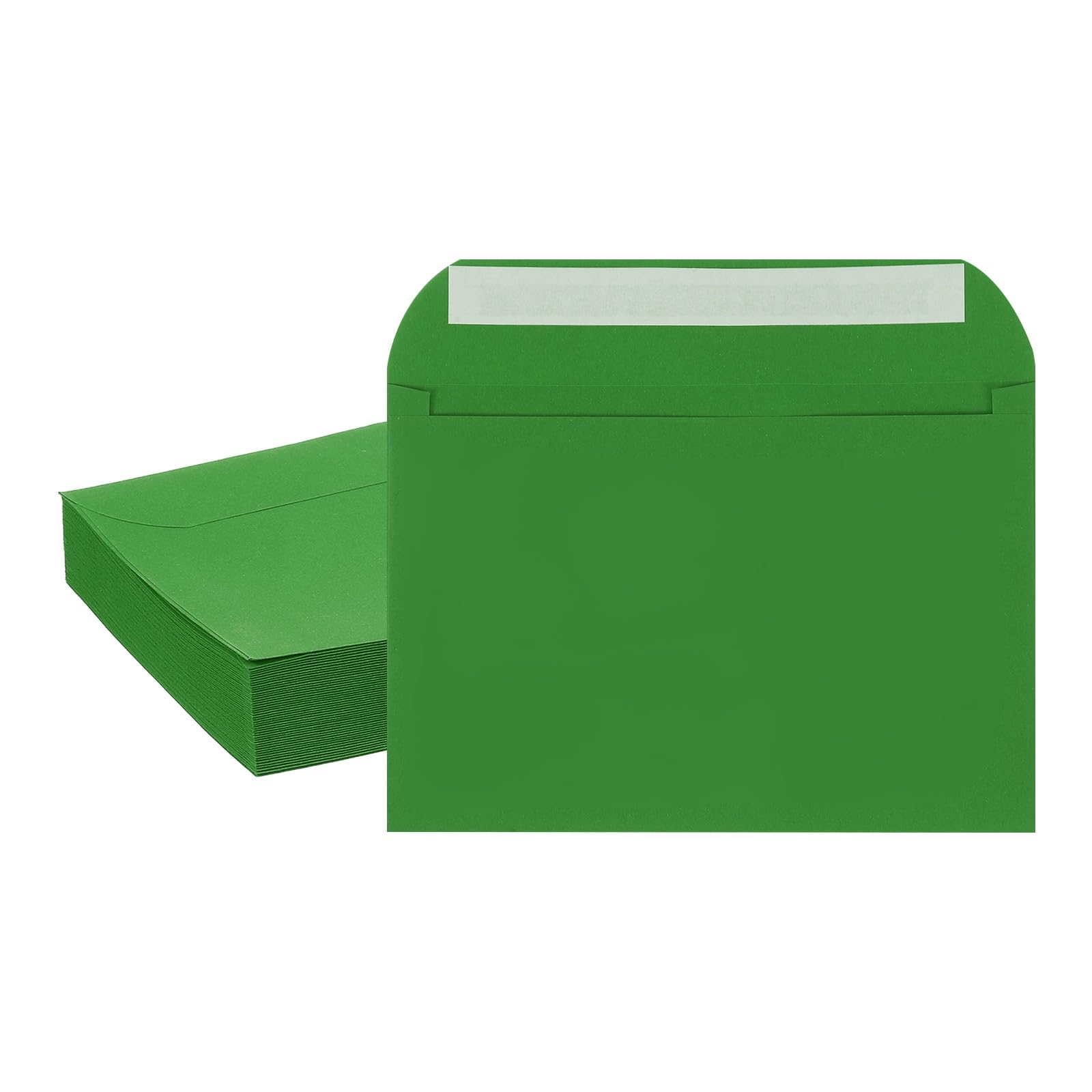 PATIKIL 7.5x5.5 Inch Invitation Envelopes, 50 Pcs Self-Seal for Invitations A7 Self Seal for Weddings Thank You Card Photos Postcards Birthday Greeting Cards Mailing, Light Dark Green