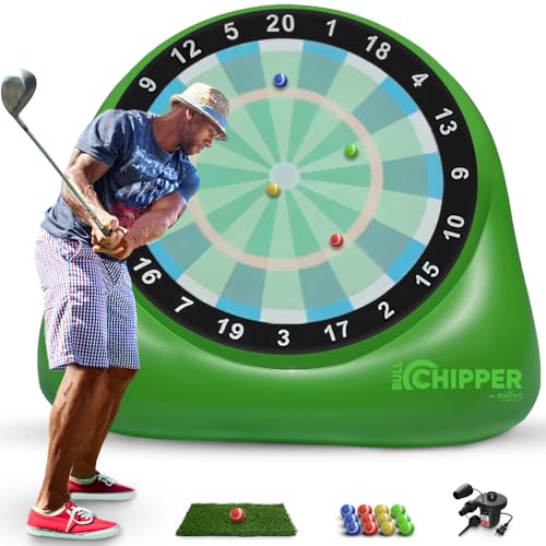Swooc Games® – Bull Chipper™ | Giant Golf Darts (Over 6Ft Tall) W/ 10+ Golf Games | Backyard Game With Air Pump | Yard Game For Adults | Giant Outdoor Fun For Adults And Family | Outside Activity