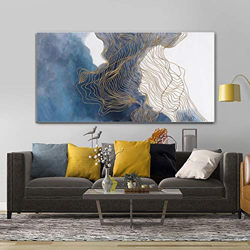 Peinture aquarelle paysage abstrait grand format toile imperméable pour grand salon
