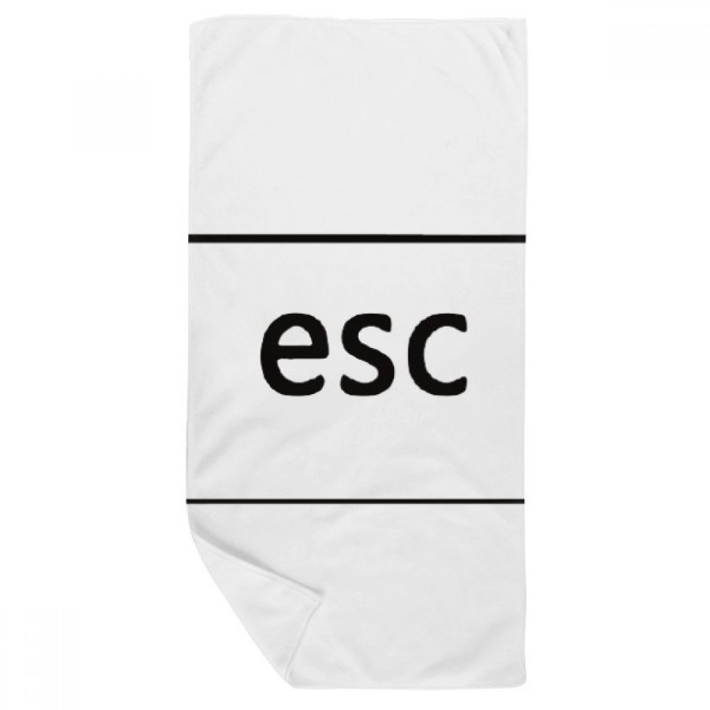 Serviette de bain douce Clavier Symbole Esc pour remplacer vos linges rêches