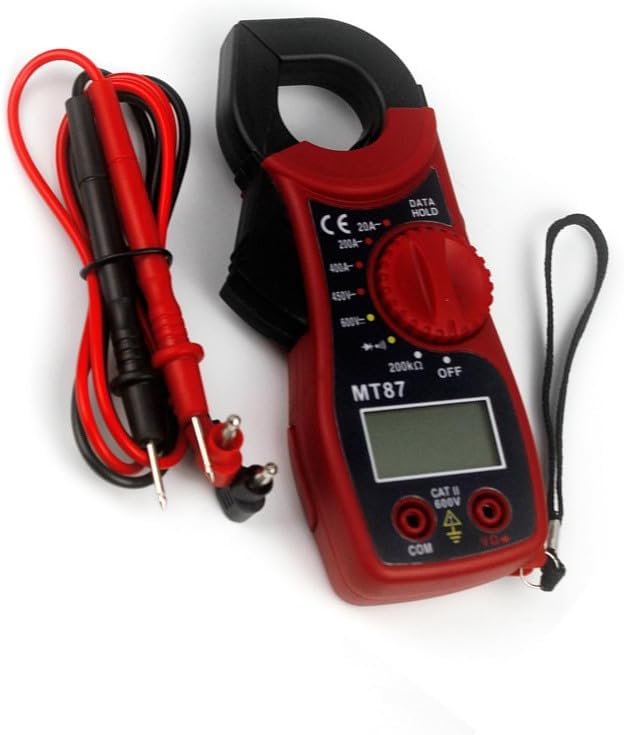 MT87 Digital Clamp Meter, AC DC handheld Multimeter Measures Voltage Tester, AC Current, Resistance, Continuity, Tests Diodes